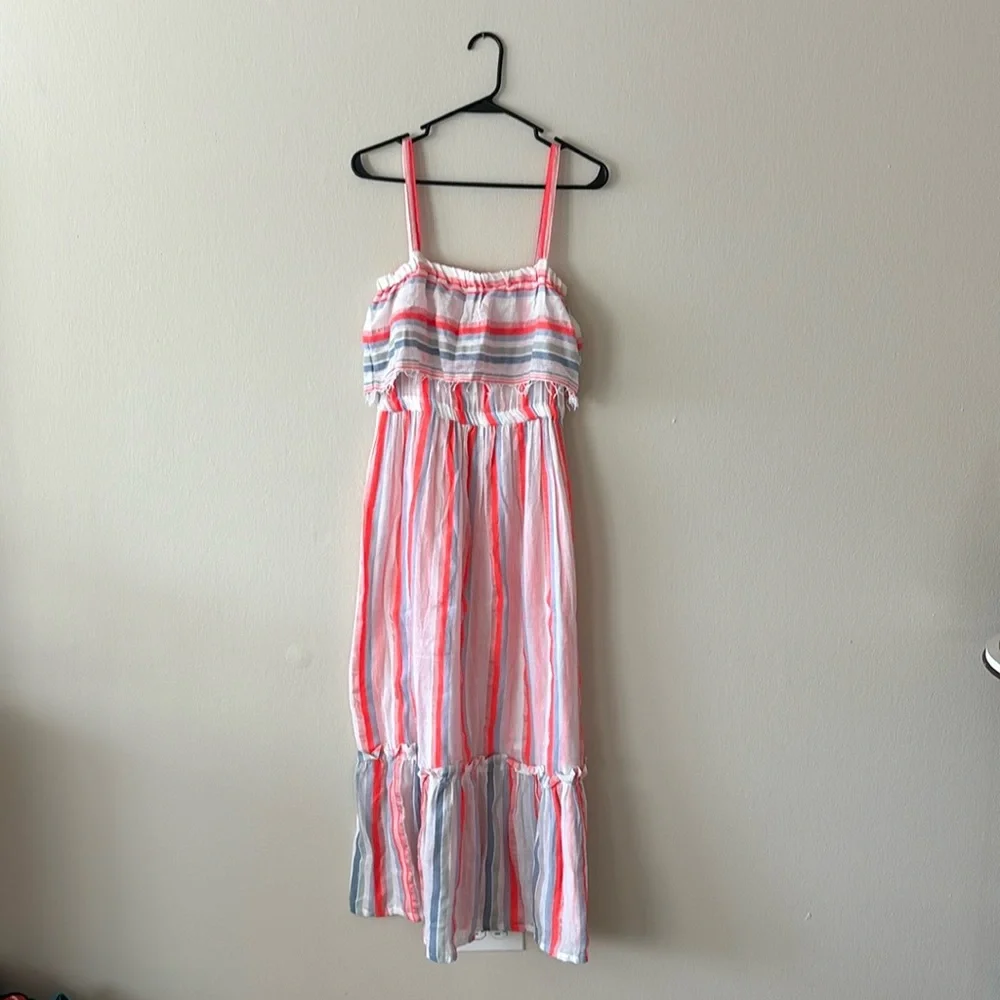 Lemlem Asha Ruffle Dress in Sunrise